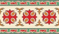 Vector colored seamless Kazakh national ornament.