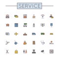 Vector Colored Service Line Icons