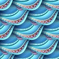 Vector Colored Wave Seamless Pattern Royalty Free Stock Photo