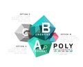 Vector colorful abstract low poly infographic background Royalty Free Stock Photo