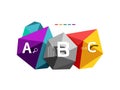Vector colorful abstract low poly infographic background Royalty Free Stock Photo