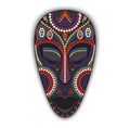 Vector colorful african mask. Royalty Free Stock Photo