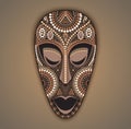 Vector colorful african mask. Royalty Free Stock Photo