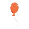 Vector colorful balloon in flat cartoon style isolated on white background. Helium red glossy balloon for birthday Royalty Free Stock Photo