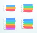 Vector Colorful Banner Steps Infographic Sets 3, 4, 5 and 6