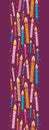 Vector colorful birthday candles vertical seamless