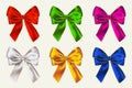 Vector colorful bows isolated on white background. Royalty Free Stock Photo