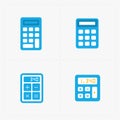 Vector colorful calculator icons set Royalty Free Stock Photo