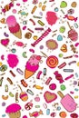 Vector colorful candy seamless pattern