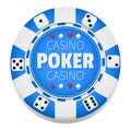 Vector colorful Casino chip. Gambling.