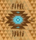 Vector colorful decorative ethnic native americans background