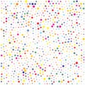 Vector colorful dotted seamless pattern. Multicolored decorative design card.Holiday pattern abstract background. Isolated dots