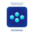 Blockchain distributed ledger technology illustration