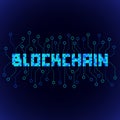 Blockchain distributed ledger technology illustration