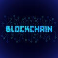 Blockchain distributed ledger technology illustration