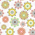 Vector Colorful Folk Seamless Pattern Background