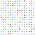 Vector colorful gem stones background element in flat style Royalty Free Stock Photo