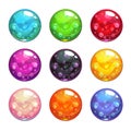 Vector colorful glassy magic balls set Royalty Free Stock Photo