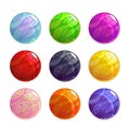 Vector colorful glassy magic balls set Royalty Free Stock Photo