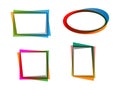 Vector of colorful gradient frames