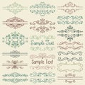 Vector Colorful Hand Drawn Dividers, Frames Royalty Free Stock Photo