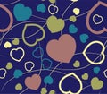 Vector hearts, abstract design for Valentines day