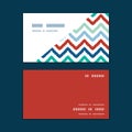 Vector colorful ikat chevron horizontal corner