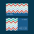 Vector colorful ikat chevron horizontal stripe