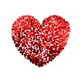 Vector colorful illustration of red heart Royalty Free Stock Photo