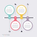 Vector colorful info graphics for your business presentations. C Royalty Free Stock Photo