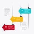 Vector colorful info graphics for your business presentations. Royalty Free Stock Photo