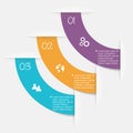 Vector colorful info graphics for your business presentations.