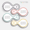 Vector colorful info graphics for your business presentations. Royalty Free Stock Photo