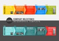 Vector colorful Infographic timeline report templates