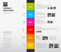 Vector colorful Infographic timeline report template Royalty Free Stock Photo