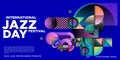 Vector colorful international jazz day poster and banner