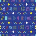 Vector colorful and joyful geometric shapes background pattern