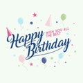 Vector colorful letter happy birthday to you element design