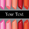 Vector colorful lipstick label board Royalty Free Stock Photo