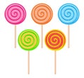 vector colorful lollipop candies