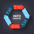 Vector colorful loop infographic. Template for diagram, graph, presentation and chart. Abstract business concept with