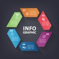 Vector colorful loop infographic. Template for diagram, graph, presentation and chart. Abstract business concept with