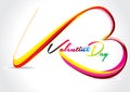 Vector Colorful Love Wave Background