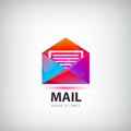 Vector colorful mail logo, icon