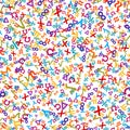 Vector colorful mathematics background element in flat style