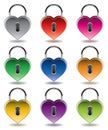 vector colorful metal padlocks