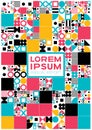 Vector colorful minimal covers procedural design. Futuristic minimalistic layout. Conceptual generative background