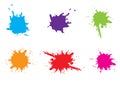 Vector Colorful paint splatter.Paint splash set.Vector illustration design.