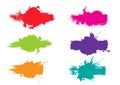 Vector Colorful paint splatter.Paint splashe set.Vector illustration.