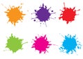 Vector colorful paint splatter set background,paint splash set.vector illustration design Royalty Free Stock Photo